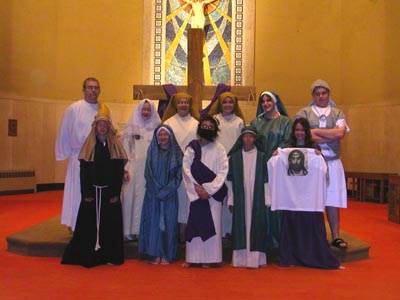 The cast of the Living Stations of the Cross